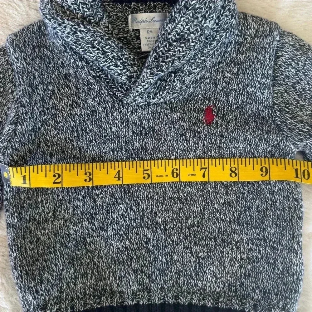Ralph Lauren kids | newborn size 12m black and white knitted warm sweater